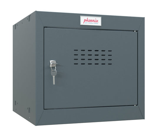 Phoenix CL Series Size 1 Cube Locker in Antracite Grey with Key Lock CL0344AAK - NWT FM SOLUTIONS - YOUR CATERING WHOLESALER