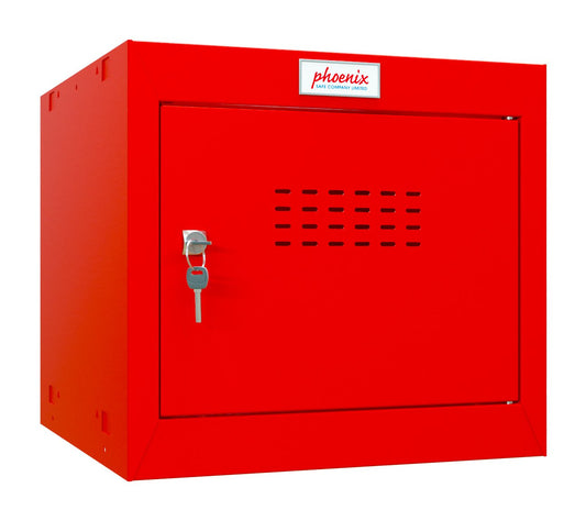 Phoenix CL Series Size 1 Cube Locker in Red with Key Lock CL0344RRK - NWT FM SOLUTIONS - YOUR CATERING WHOLESALER