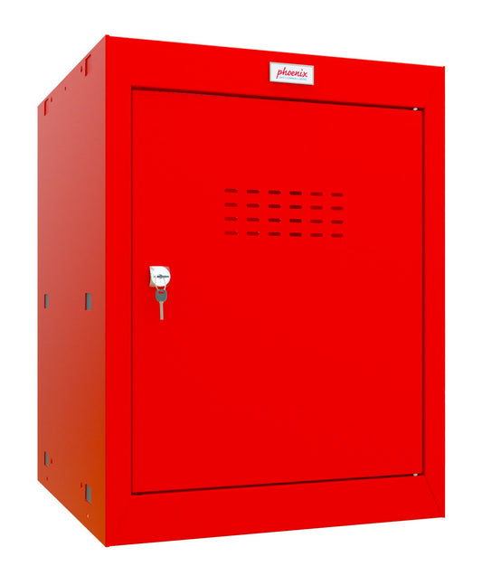Phoenix CL Series Size 2 Cube Locker in Red with Key Lock CL0544RRK - NWT FM SOLUTIONS - YOUR CATERING WHOLESALER