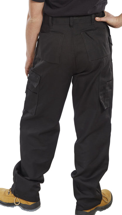 Beeswift Workwear Premium Black 34 Cargo Trousers  - NWT FM SOLUTIONS - YOUR CATERING WHOLESALER