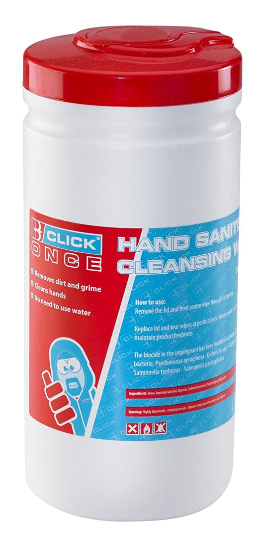 Click Once Hand Sanitising Cleansing Wipes 200's - NWT FM SOLUTIONS - YOUR CATERING WHOLESALER