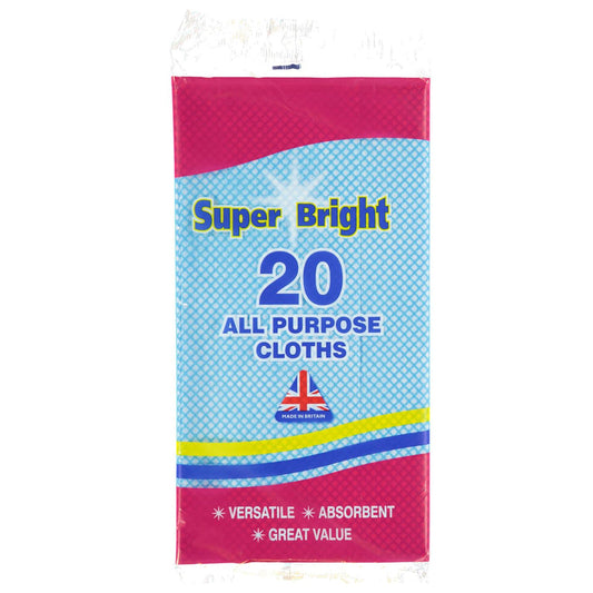 Super Bright All Purpose Cloths 20's - NWT FM SOLUTIONS - YOUR CATERING WHOLESALER