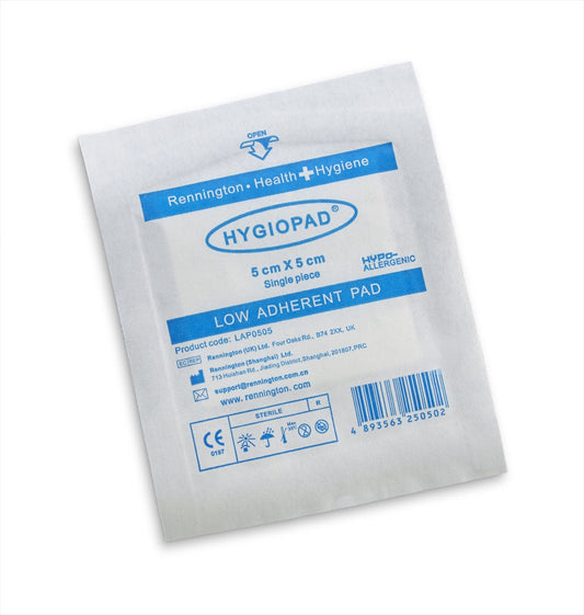 Click Medical Low Adherent Dressing 5x5cm Pack 25's - NWT FM SOLUTIONS - YOUR CATERING WHOLESALER