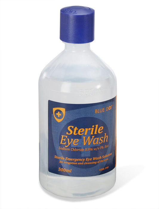 Beeswift Medical Blue Dot Eyewash Bottle 500ml - NWT FM SOLUTIONS - YOUR CATERING WHOLESALER
