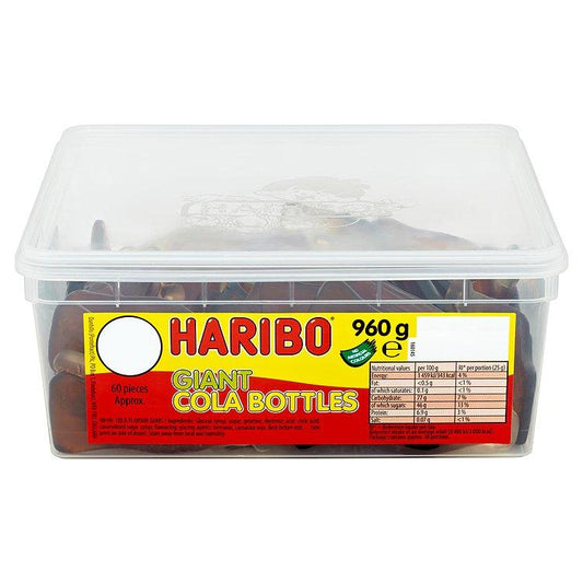 Haribo Giant Cola Bottles Tub 60's - NWT FM SOLUTIONS - YOUR CATERING WHOLESALER