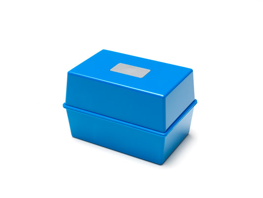 ValueX Deflecto Card Index Box 5x3 inches / 127x76mm Blue - CP010YTBLU - NWT FM SOLUTIONS - YOUR CATERING WHOLESALER