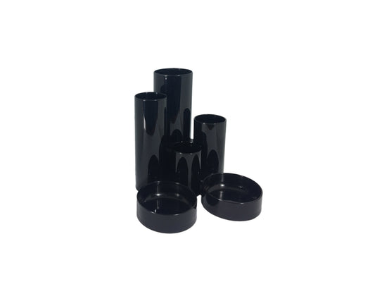 ValueX Deflecto Tube Tidy 6 Compartments Black - CP018YTBLK - NWT FM SOLUTIONS - YOUR CATERING WHOLESALER