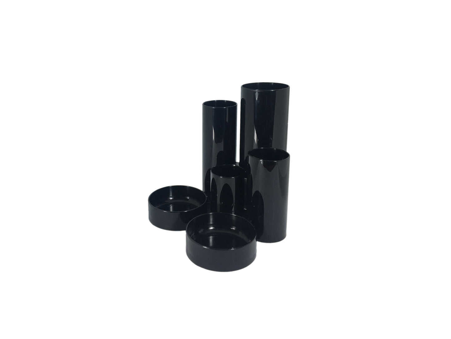 ValueX Deflecto Tube Tidy 6 Compartments Black - CP018YTBLK