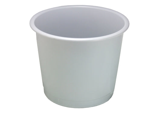 ValueX Deflecto Waste Bin Plastic Round 14 Litre Grey - CP025YTGRY - NWT FM SOLUTIONS - YOUR CATERING WHOLESALER