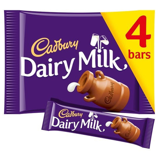 Cadbury Dairy Milk Multi Pack 4's - NWT FM SOLUTIONS - YOUR CATERING WHOLESALER