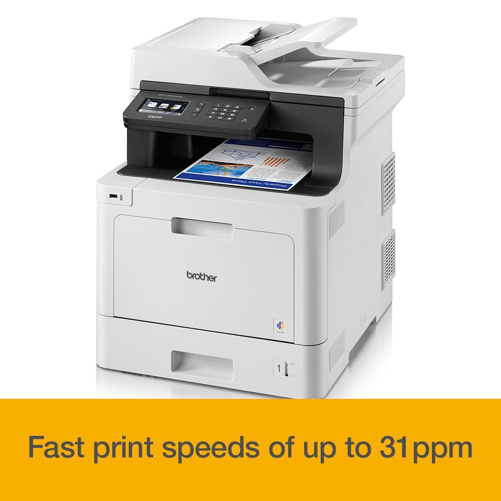 Brother DCPL8410CDWZU1 A4 Colour Laser Multifunction Printer