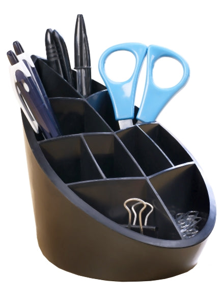 Avery DTR Eco Pen Pot 10 Compartments Black DR450BLK - NWT FM SOLUTIONS - YOUR CATERING WHOLESALER