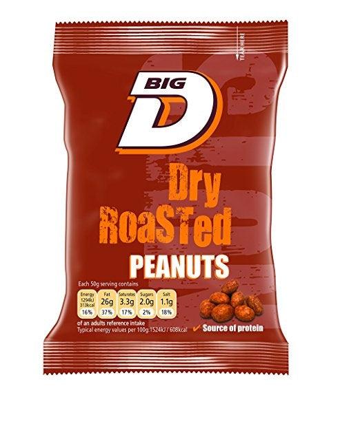 Big D Dry Roasted Peanuts 18 x 240g - NWT FM SOLUTIONS - YOUR CATERING WHOLESALER