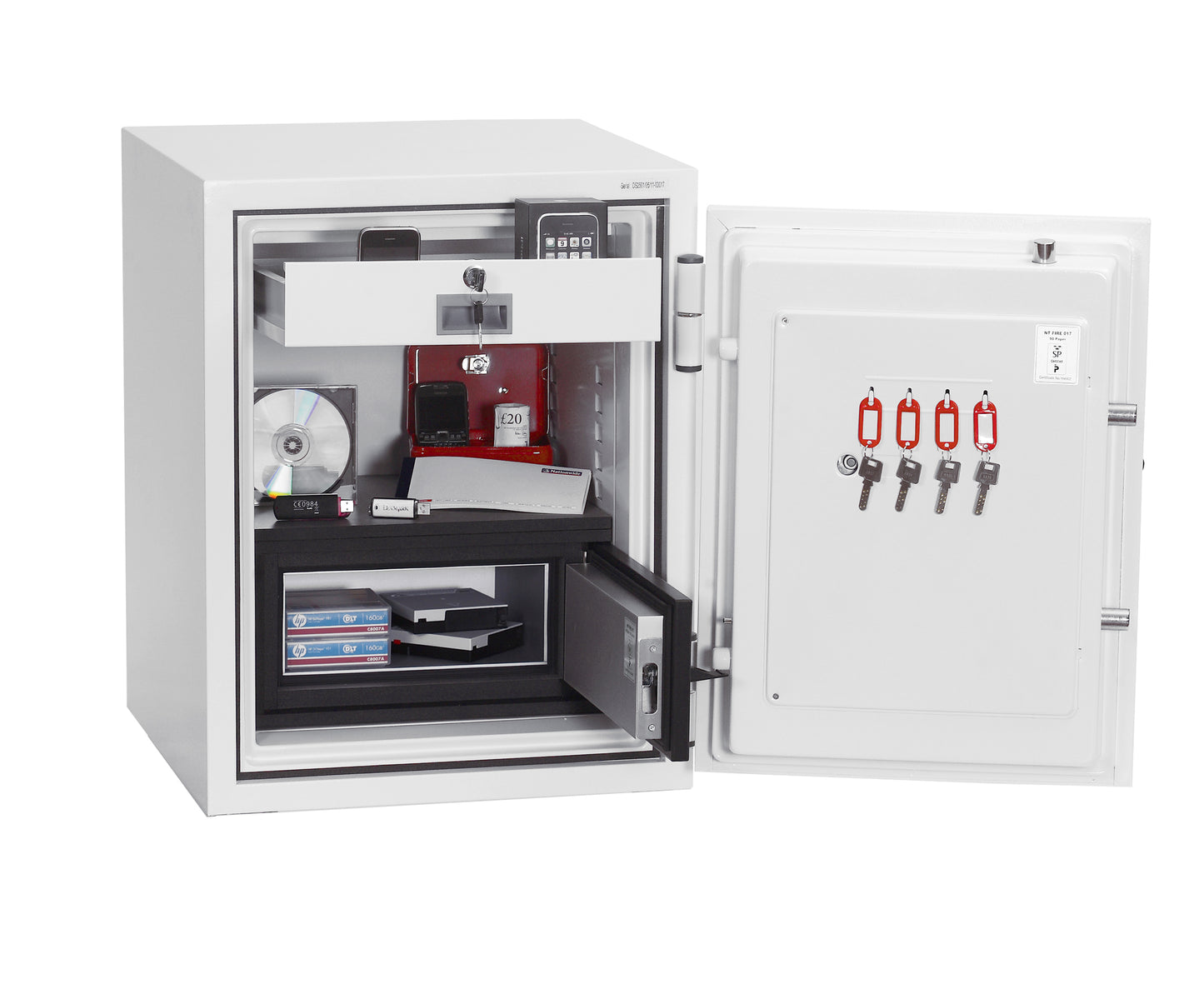 Phoenix Datacombi Size 1 Data Safe Key Lock White DS2501K