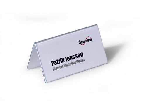 Durable Table Place Name Holder 55x100mm Clear (Pack 25) 805119 - NWT FM SOLUTIONS - YOUR CATERING WHOLESALER