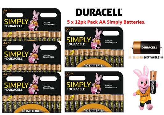 Duracell  AA Simply Battery Pack 12's - NWT FM SOLUTIONS - YOUR CATERING WHOLESALER