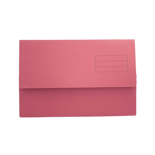 Exacompta Document Wallet Manilla Foolscap Half Flap 250gsm Red (Pack 50) - DW250-REDZ - NWT FM SOLUTIONS - YOUR CATERING WHOLESALER