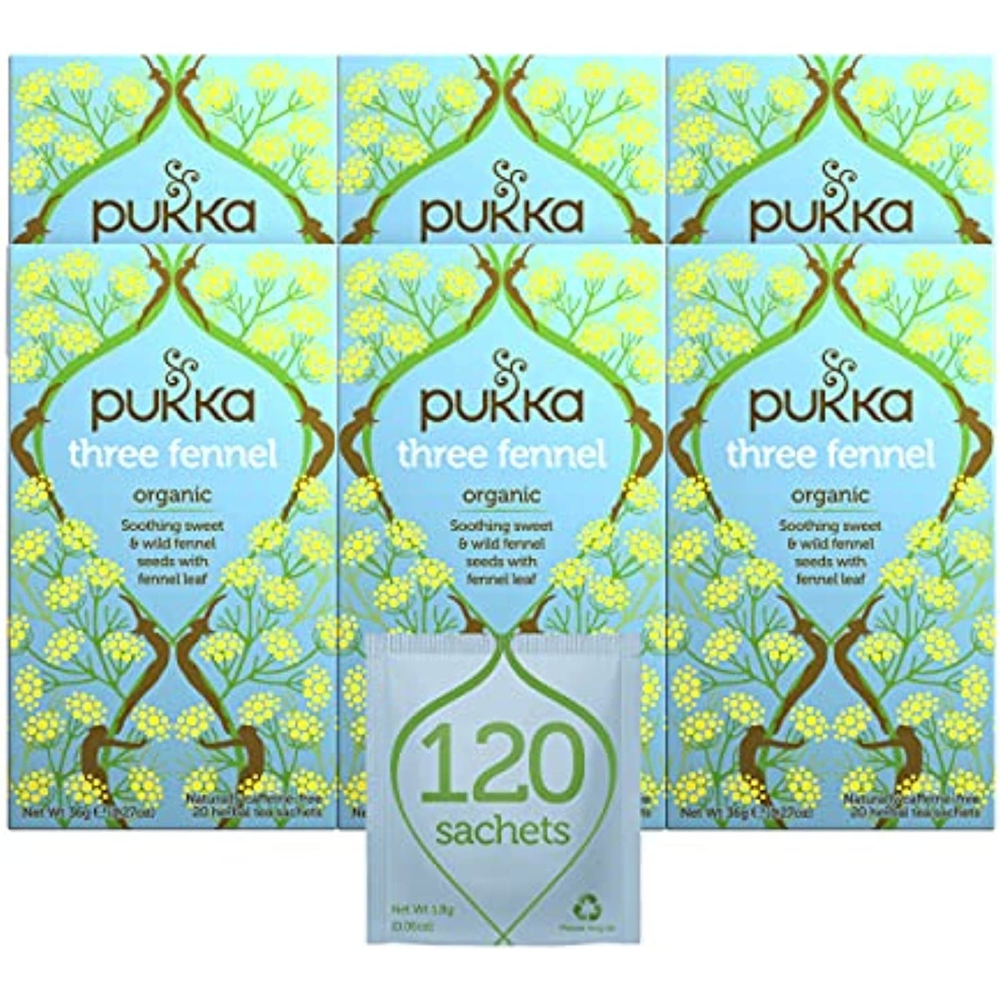 Pukka Tea Three Fennel Envelopes 20's