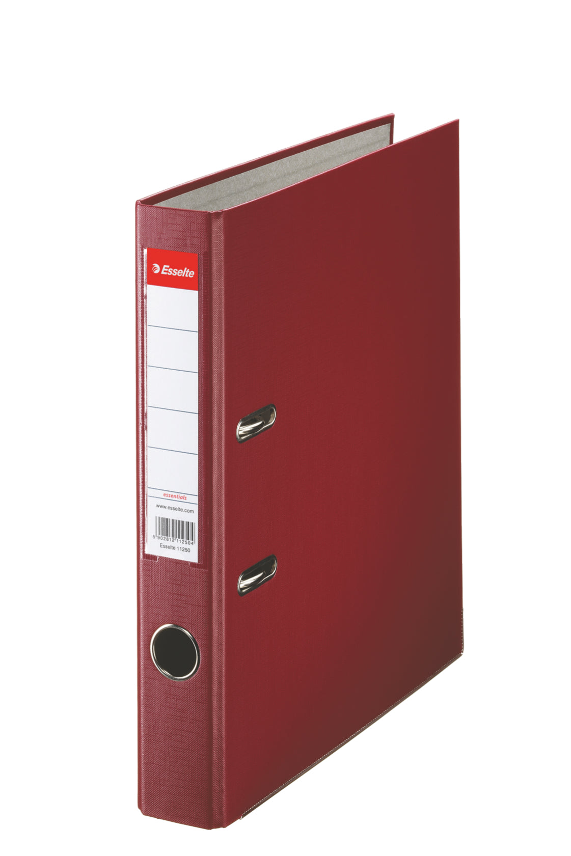 Esselte Essentials Lever Arch File Polypropylene A4 50mm Spine Width Burgundy (Pack 25) 81173 - NWT FM SOLUTIONS - YOUR CATERING WHOLESALER