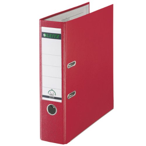 Leitz 180 Lever Arch File Polypropylene A4 80mm Spine Width Red (Pack 10) 10101025 - NWT FM SOLUTIONS - YOUR CATERING WHOLESALER