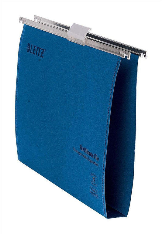 Leitz Ultimate Clenched Bar Foolscap Suspension File Card 30mm Blue (Pack 50) 17450035 - NWT FM SOLUTIONS - YOUR CATERING WHOLESALER