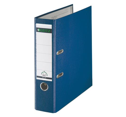 Leitz 180 Lever Arch File Polypropylene A4 80mm Spine Width Blue (Pack 10) 10101035 - NWT FM SOLUTIONS - YOUR CATERING WHOLESALER
