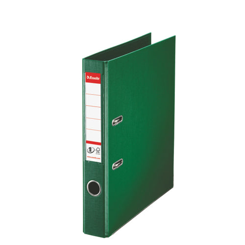 Esselte No.1 Lever Arch File Polypropylene A4 50mm Spine Width Green (Pack 10) 811460 - NWT FM SOLUTIONS - YOUR CATERING WHOLESALER
