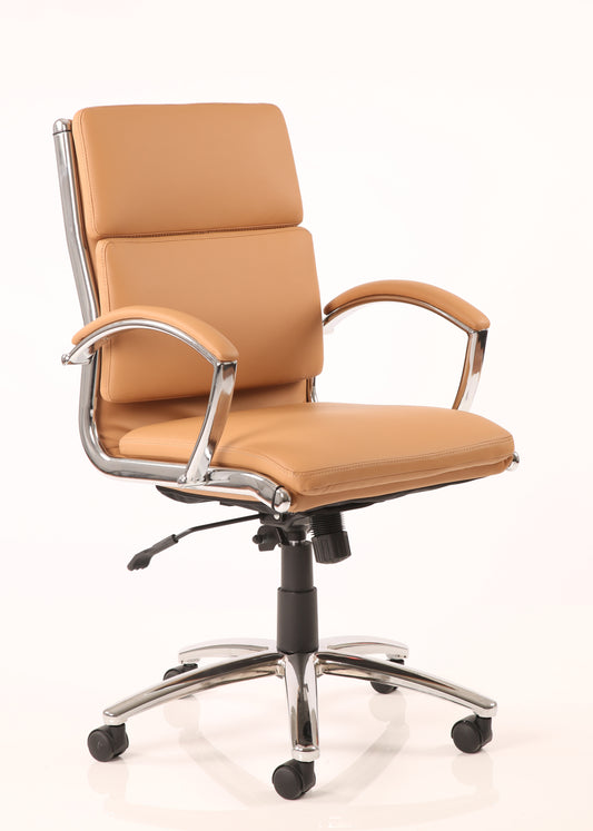 Classic Executive Chair Medium Back Tan EX000011 - NWT FM SOLUTIONS - YOUR CATERING WHOLESALER