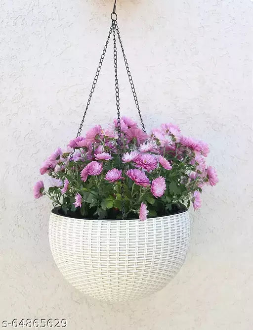Fixtures Beige Rattan Hanging Basket 25cm x 16cm