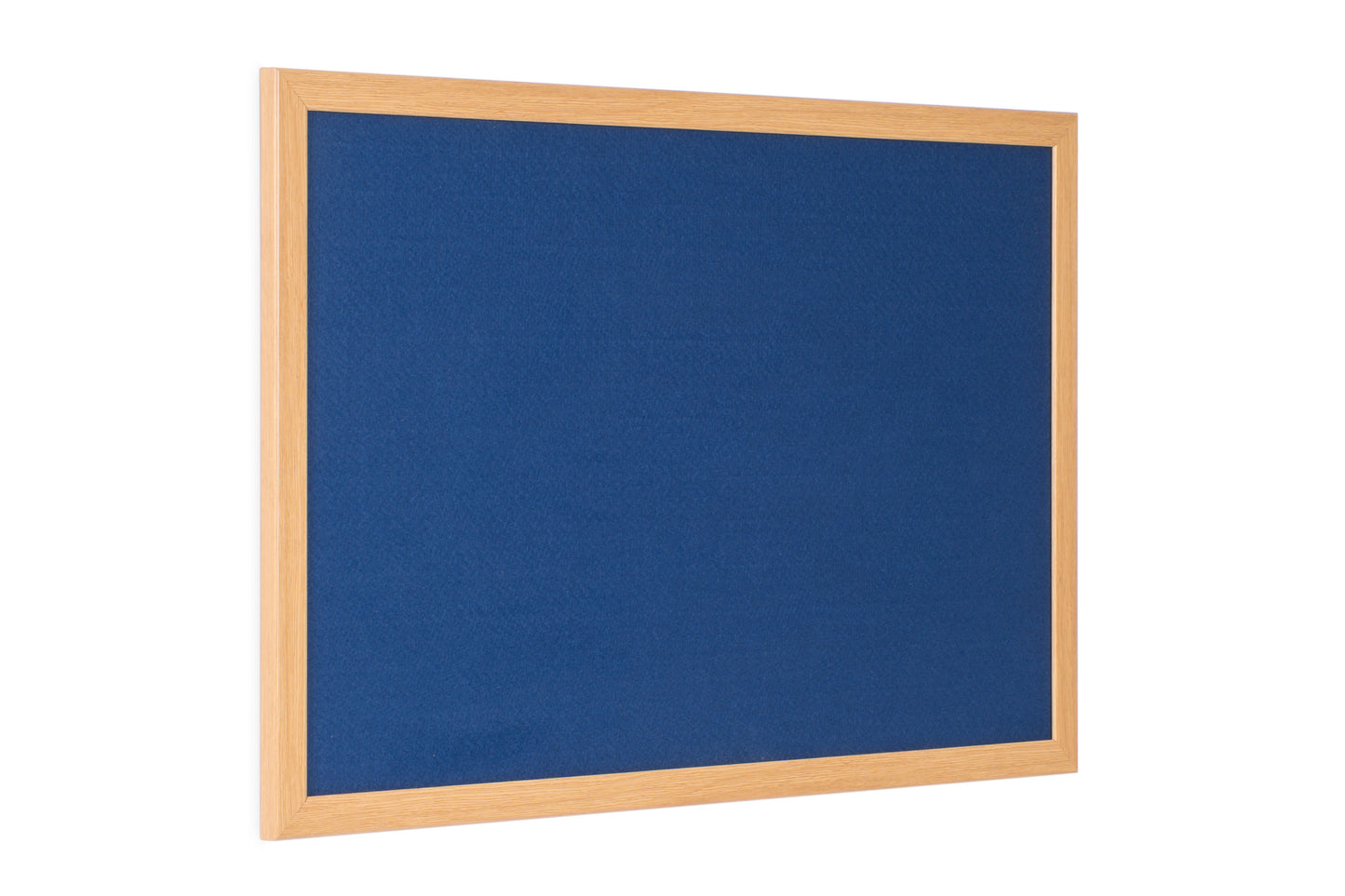 Bi-Office Earth-It Blue Felt Noticeboard Oak Wood Frame 600x900mm - FB0743233