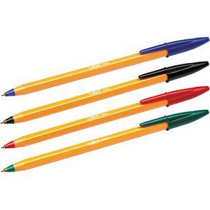 Bic Orange Barrel Original Fine Tip Ballpoint Black Pens 20's