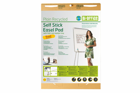 Bi-Office Earth-It Recycled Flipchart Pad Self Stick A1 30 Sheets - FL1217507 - NWT FM SOLUTIONS - YOUR CATERING WHOLESALER