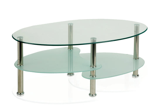 Berlin Coffee Table With Chrome Legs And Shelves FR000001 - NWT FM SOLUTIONS - YOUR CATERING WHOLESALER