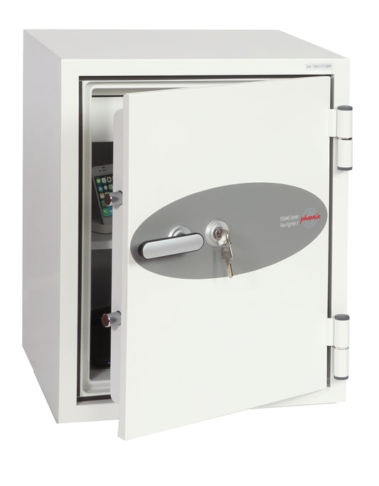Phoenix Fire Fighter Size 1 Fire Safe Key Lock White FS0441K - NWT FM SOLUTIONS - YOUR CATERING WHOLESALER