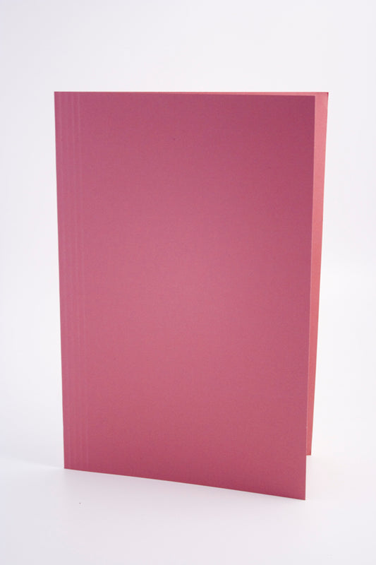 Guildhall Square Cut Folder Manilla Foolscap 250gsm Pink (Pack 100) - FS250-PNKZ - NWT FM SOLUTIONS - YOUR CATERING WHOLESALER