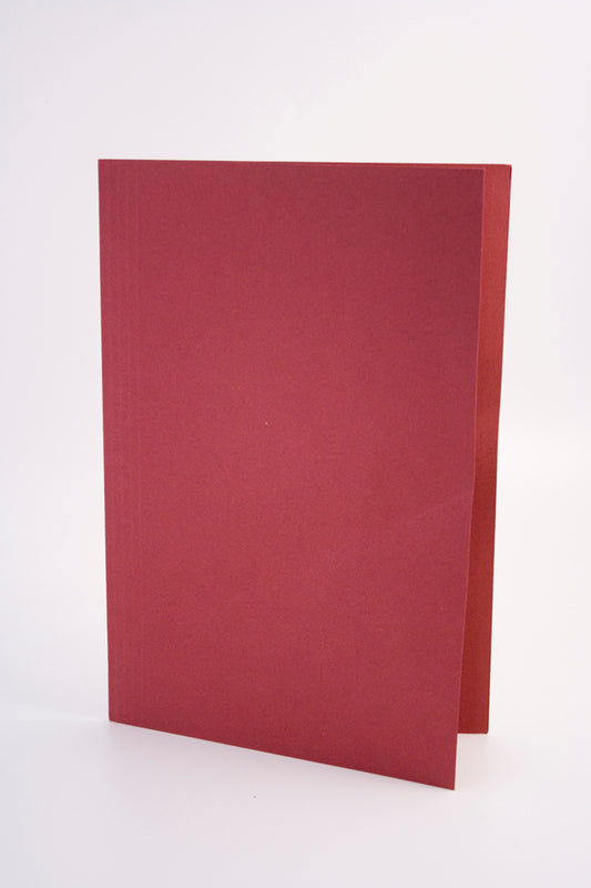 Guildhall Square Cut Folder Manilla Foolscap 250gsm Red (Pack 100) - FS250-REDZ - NWT FM SOLUTIONS - YOUR CATERING WHOLESALER