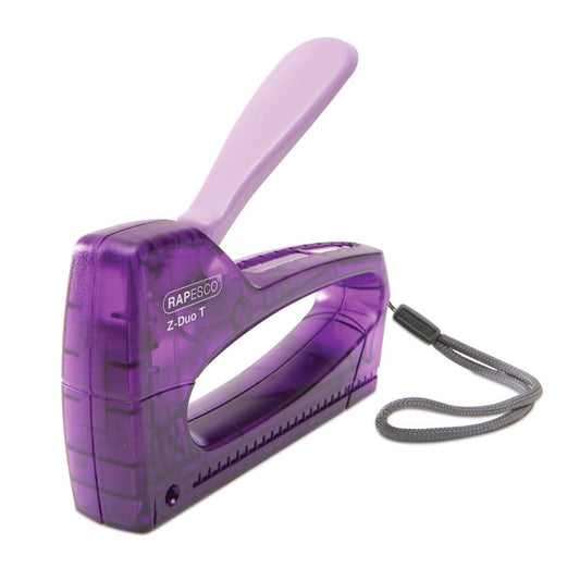 Rapesco Z-Duo T Gun Tacker Plastic Transparent Purple - 0956 - NWT FM SOLUTIONS - YOUR CATERING WHOLESALER