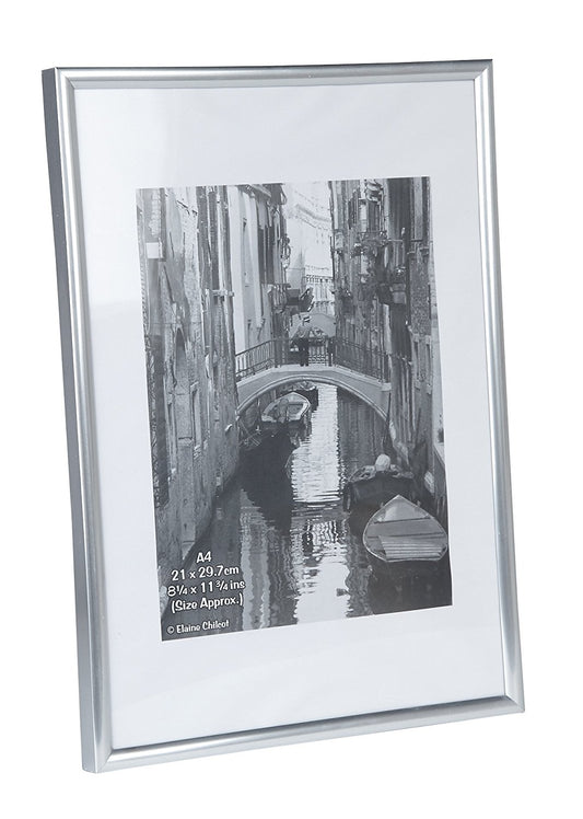 Photo Album Co Certificate/Photo Frame A4 Plastic Frame Plastic Front Silver - A4MARSIL-NG - NWT FM SOLUTIONS - YOUR CATERING WHOLESALER