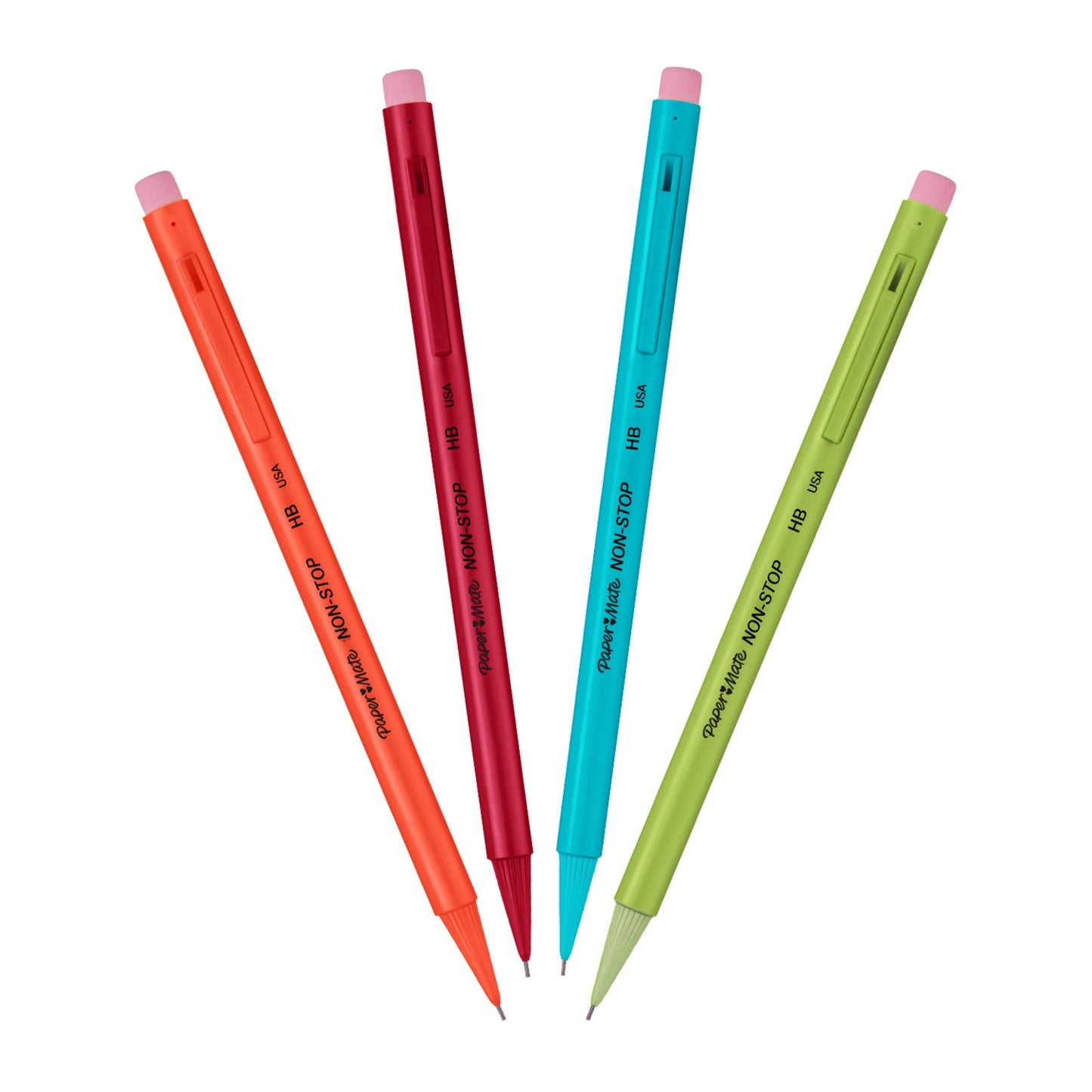 Paper Mate Non Stop Mechanical Pencil HB 0.7mm Lead Assorted Colour Barrel (Pack 12) - 1906125