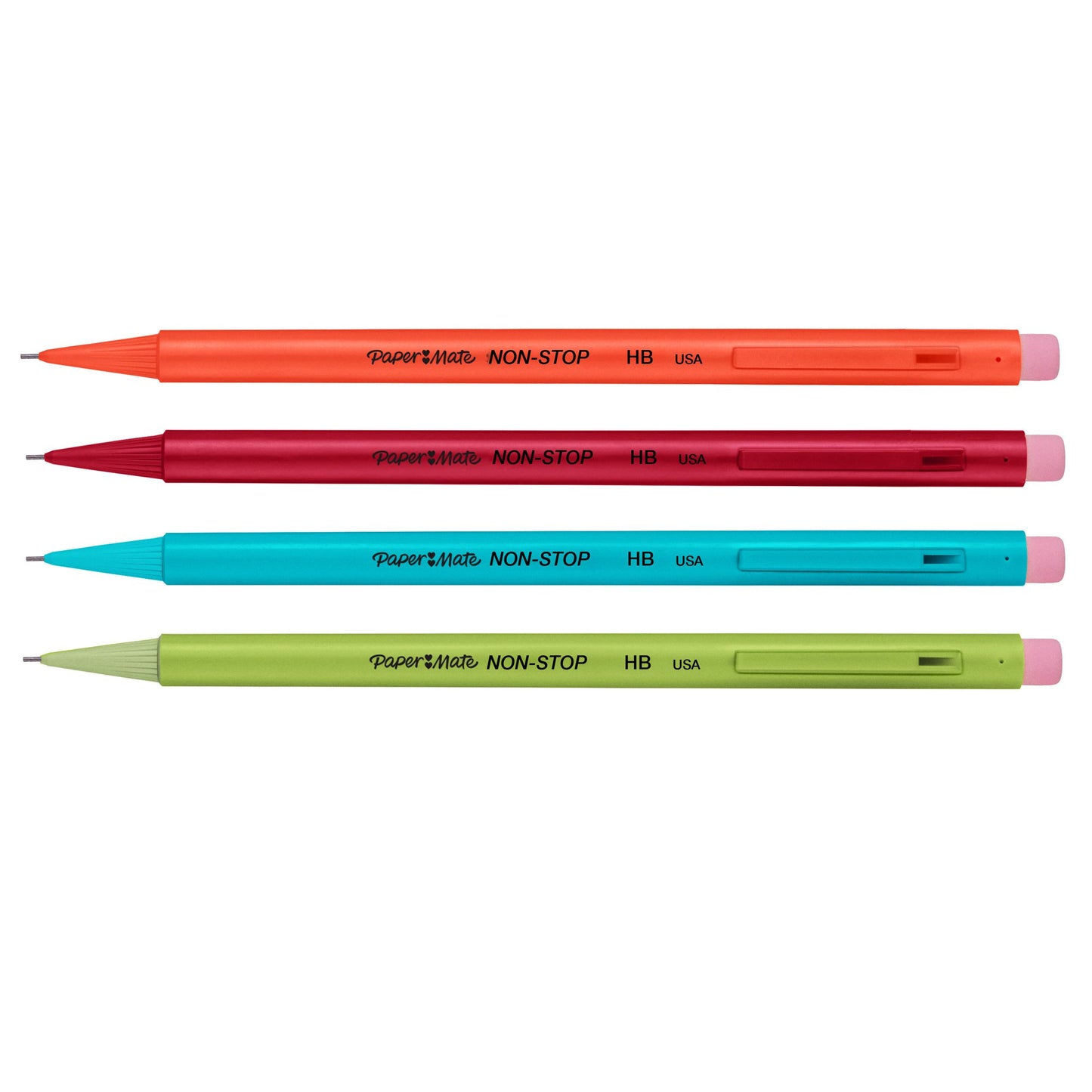 Paper Mate Non Stop Mechanical Pencil HB 0.7mm Lead Assorted Colour Barrel (Pack 12) - 1906125