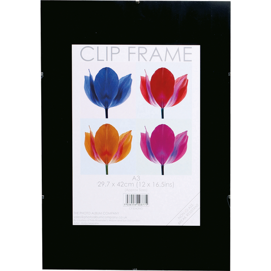 Photo Album Co Poster/Photo Frameless Clip Frame A3 - CF3042-NG - NWT FM SOLUTIONS - YOUR CATERING WHOLESALER