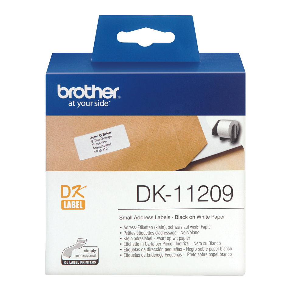 Brother Small Address Label Roll 62mm x 29mm 800 labels - DK11209 - NWT FM SOLUTIONS - YOUR CATERING WHOLESALER