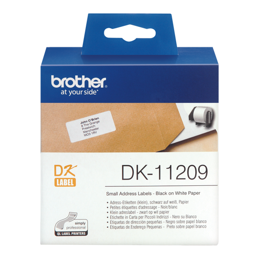 Brother Small Address Label Roll 62mm x 29mm 800 labels - DK11209 - NWT FM SOLUTIONS - YOUR CATERING WHOLESALER