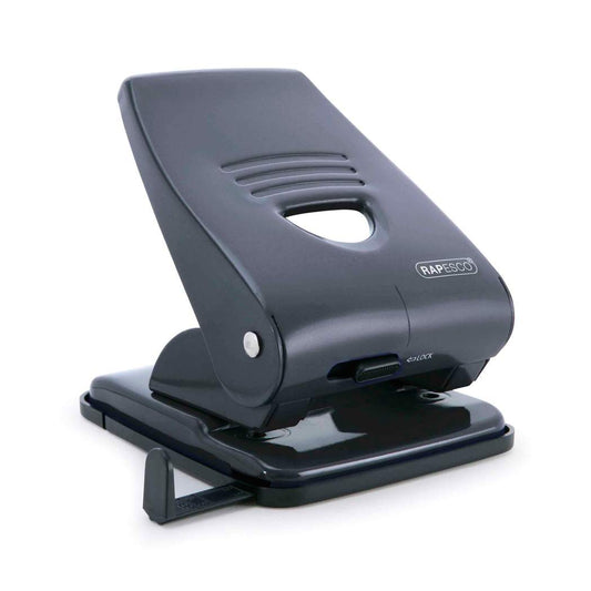 Rapesco 835 2 Hole Punch Metal 40 Sheet Black - PF800AB1 - NWT FM SOLUTIONS - YOUR CATERING WHOLESALER