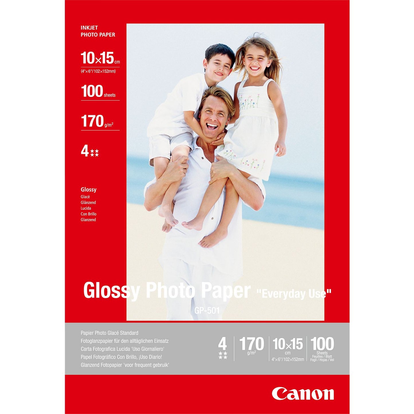 Canon GP-501 4 x 6 inch Glossy Photo Paper 10x15cm 100 Sheets - 0775B003 - NWT FM SOLUTIONS - YOUR CATERING WHOLESALER