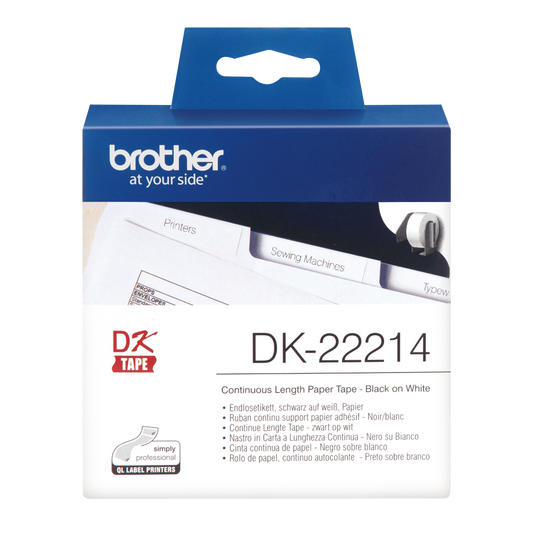 Brother Continuous Paper Roll 12mm x 30m - DK22214 - NWT FM SOLUTIONS - YOUR CATERING WHOLESALER