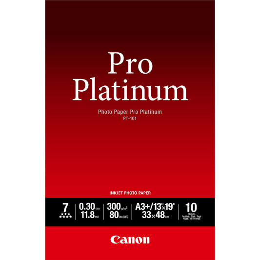 Canon PT-101 Pro Platinum A3+ Photo Paper 10 sheets - 2768B018 - NWT FM SOLUTIONS - YOUR CATERING WHOLESALER