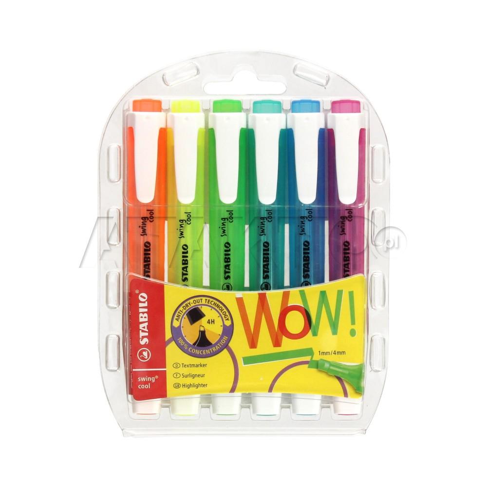 STABILO Swing Cool Highlighter Marker Pens - 1-4mm - Set of 8 Colours