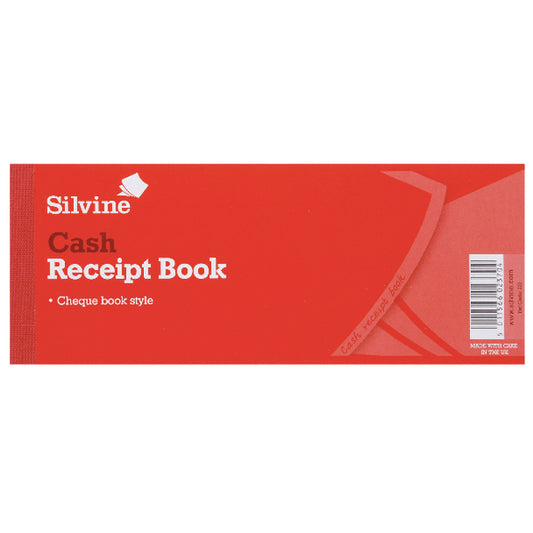 Silvine Receipt Book 80x202mm 40 Receipts Red (Pack 36) - 233 - NWT FM SOLUTIONS - YOUR CATERING WHOLESALER