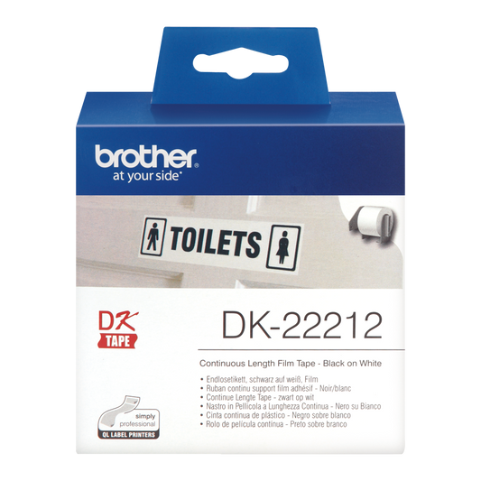 Brother White Film Roll 62mm x 15m - DK22212 - NWT FM SOLUTIONS - YOUR CATERING WHOLESALER